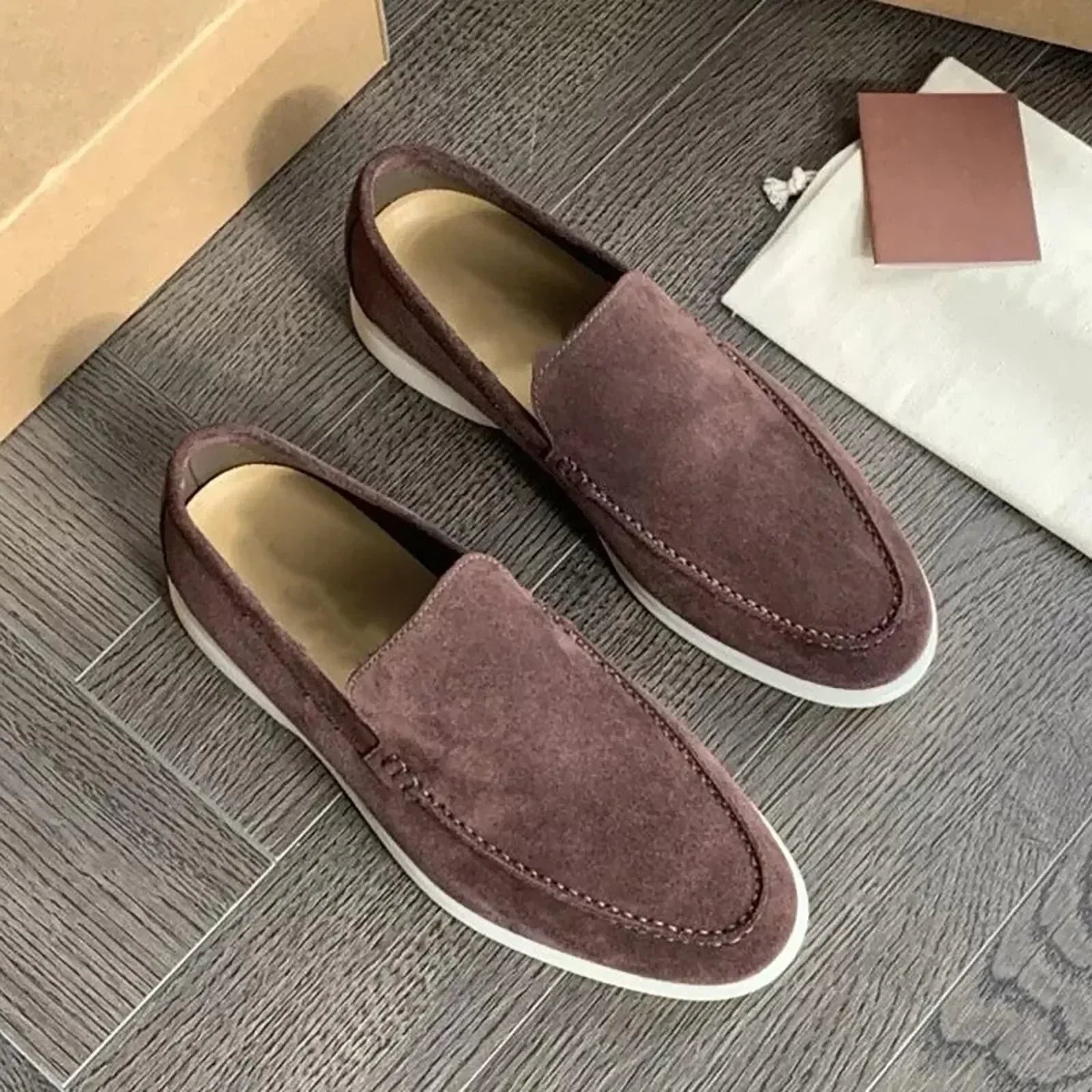 Men's Wide Width Slip-On Casual & Business Dress Shoes