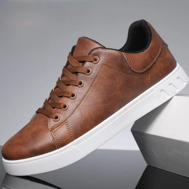 Classic Men's Leather Platform Shoes – Trendy Spring/Summer Casual Style