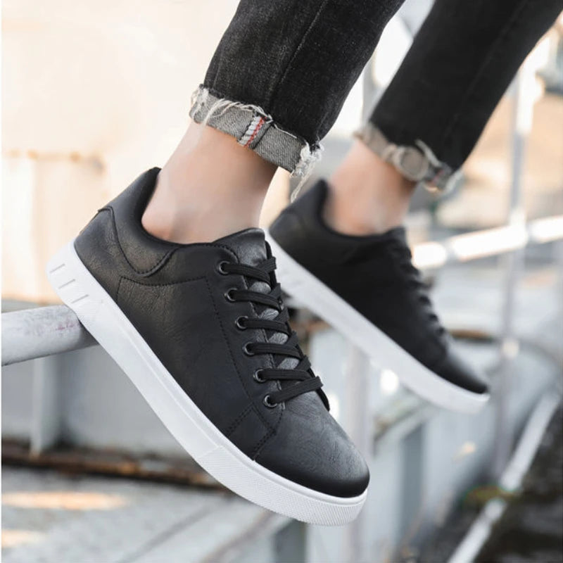 Classic Men's Leather Platform Shoes – Trendy Spring/Summer Casual Style